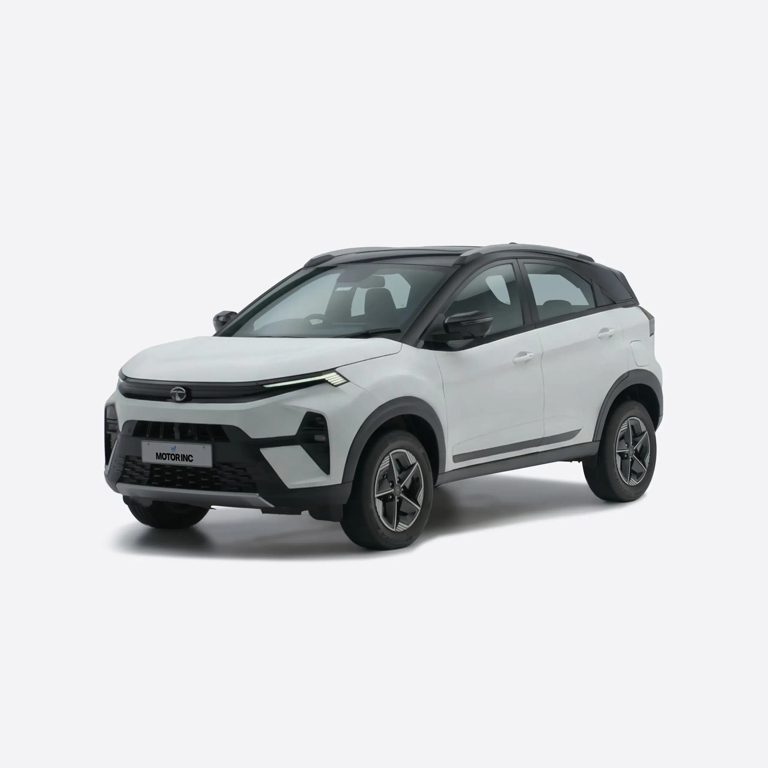 Tata Nexon - Pristine White with Black Roof